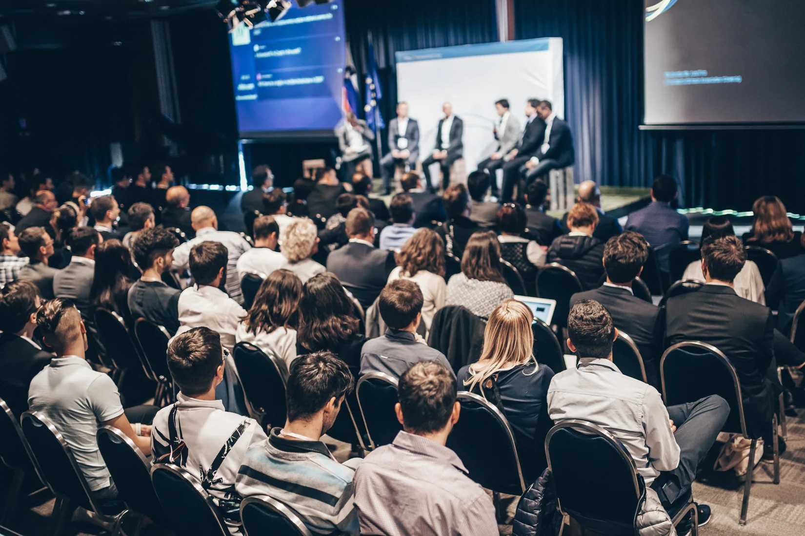 Professional development event with an audience